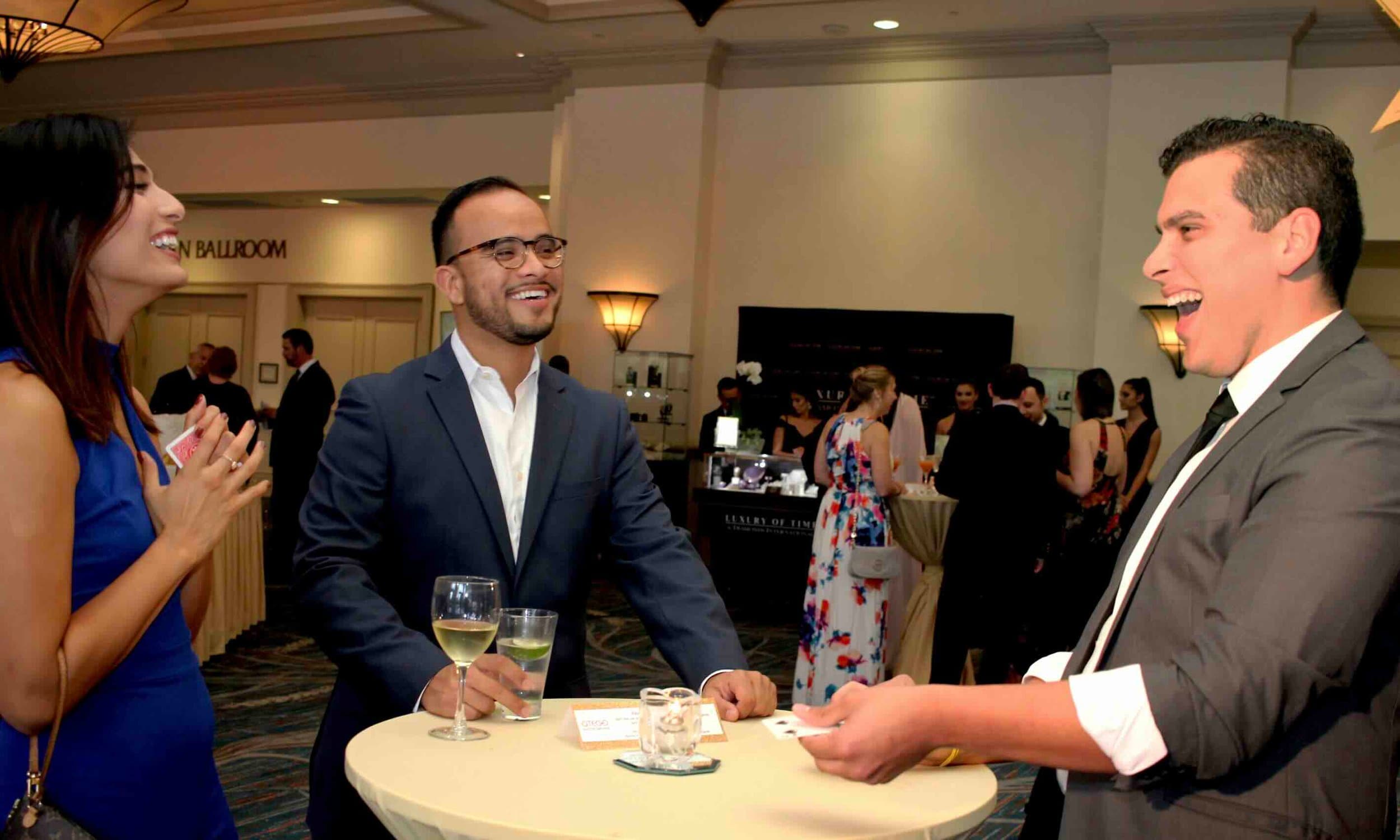Magician performing at a New York event